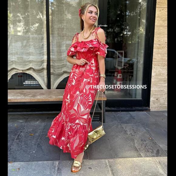 ZARA BLOGGER FAVE!!! Maxi Dress with Ruffled Hem NWT - Picture 13 of 16